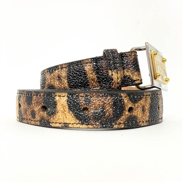 Authentic Dolce & Gabbana Leopard Print Belt with Gold Buckle - Picture 6 of 6